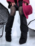 Suede-like boots "WELCOME CLS-532" - black